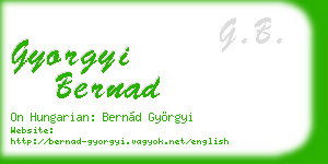 gyorgyi bernad business card
