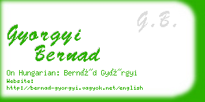 gyorgyi bernad business card